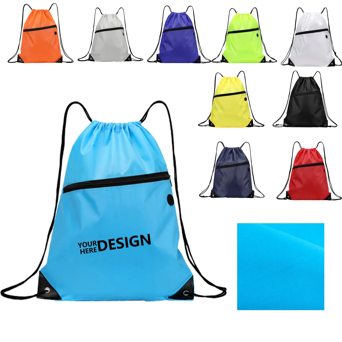 Durable Oxford Cloth Backpack with Drawstring 1