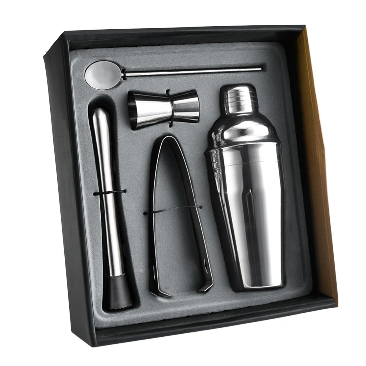 Mixology Cocktail Shaker Set With Gift Box 1
