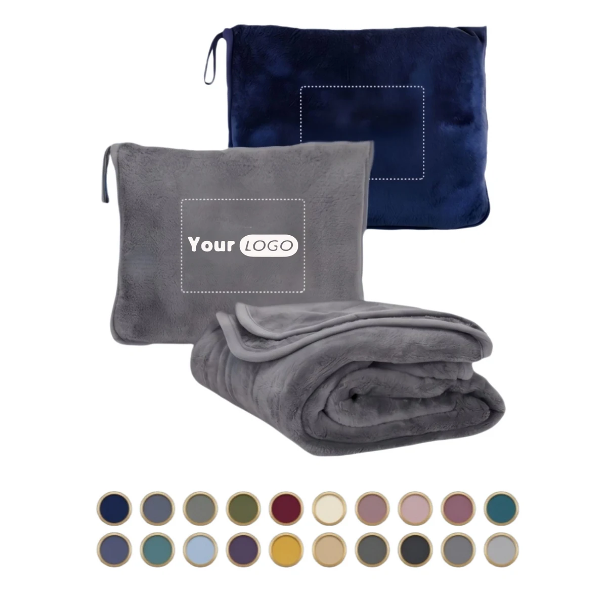 Dual-Sided Detachable Travel Throw 1