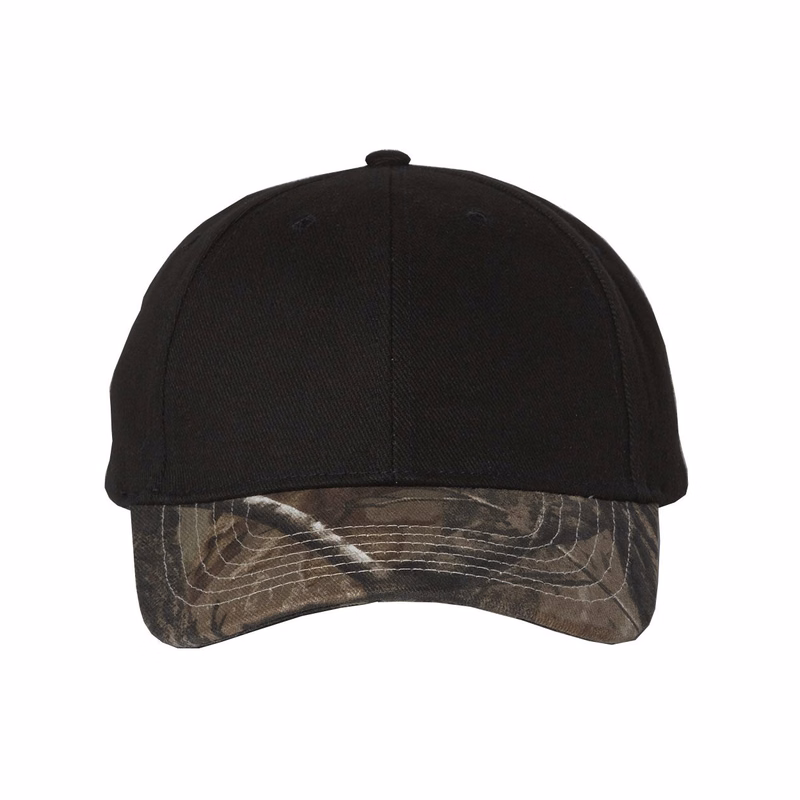 Solid Crown with Camo Bill Cap - LC25