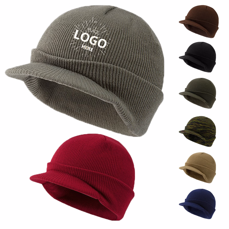 Autumn/Winter Warm Knitted Visor Beanie