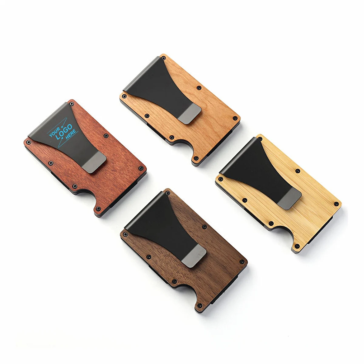 RFID Blocking Wood Wallet with Money Clip 1
