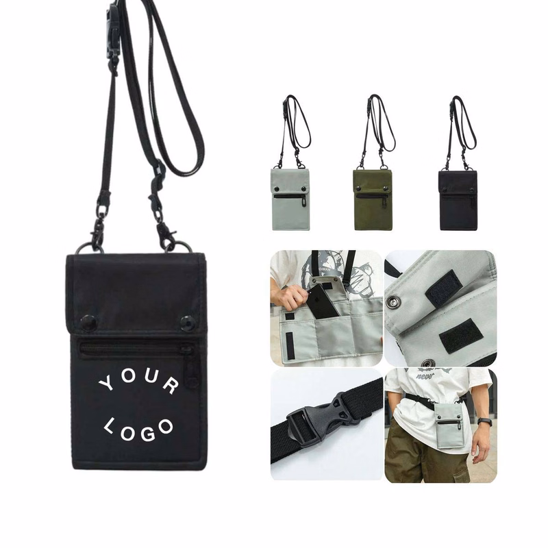 Lightweight Nylon Phone Bag with Adjustable Strap