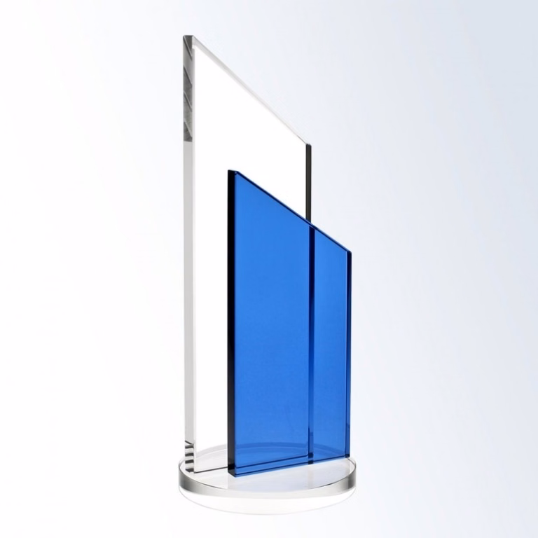 Blue Success Optic Crystal Award - Small