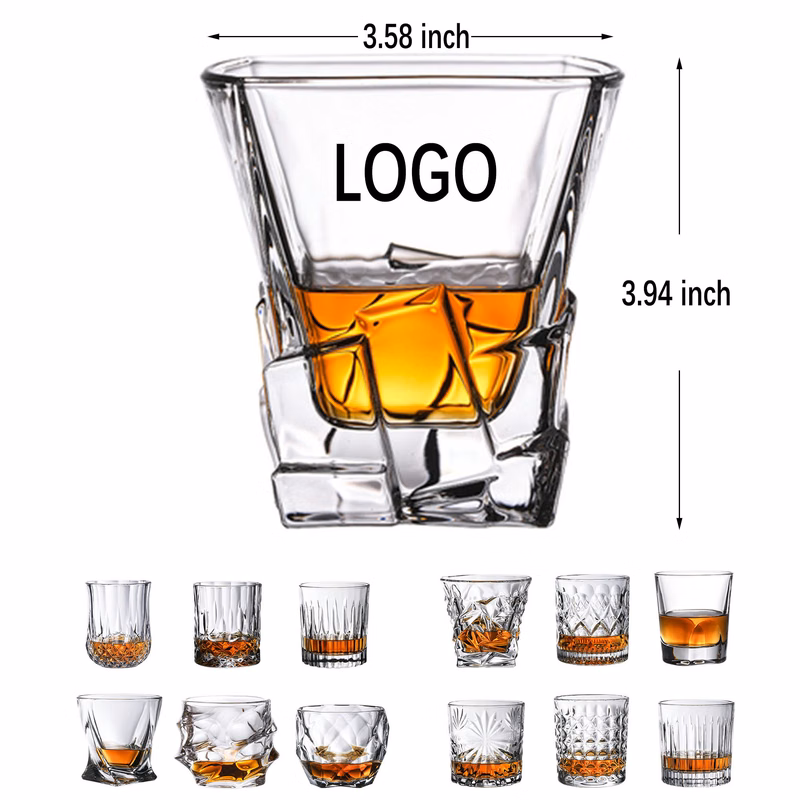 Durable Lead Free Glass 9.47 Oz Whiskey Drinking Cup