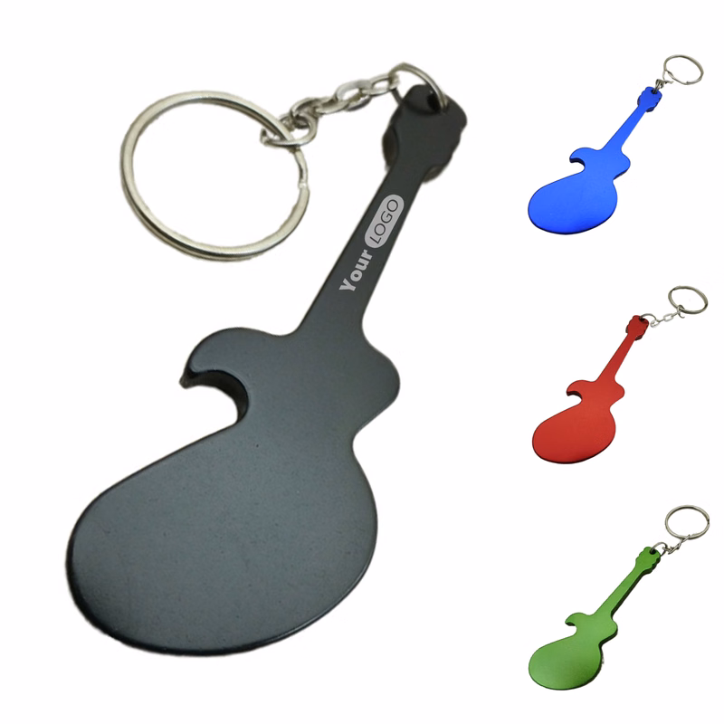 Alloy Keychain Guitar Shaped Beer Bottle Opener