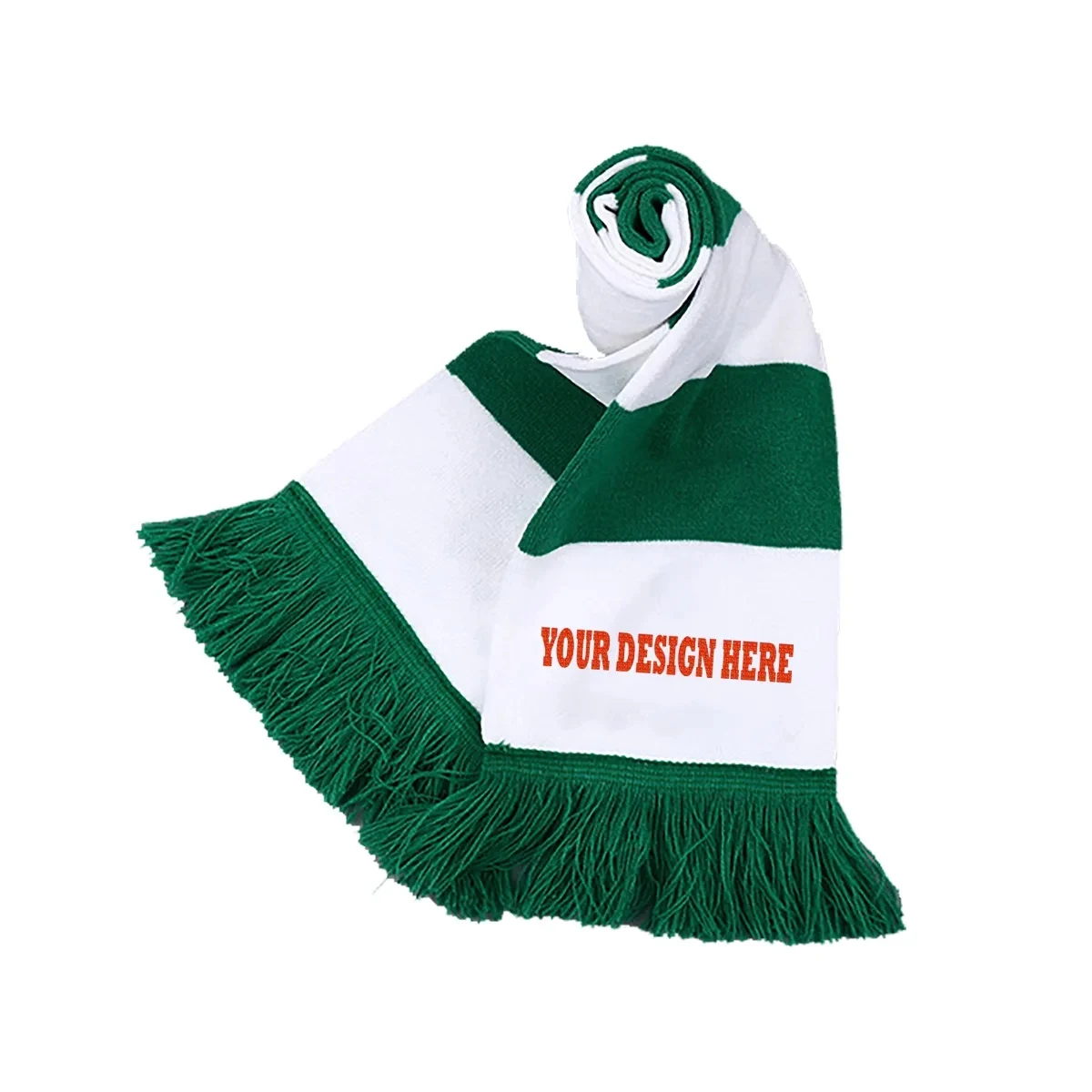 Stadium Knit Stretch Scarf With Fringe 1