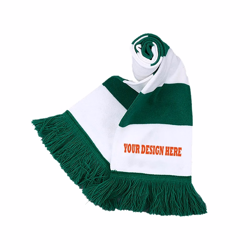 Stadium Knit Stretch Scarf With Fringe