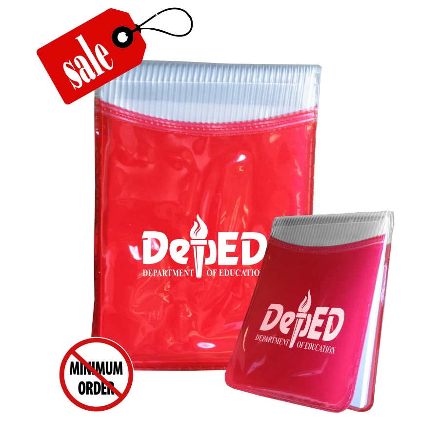 Frosted Red Folding Memo Notepad - Reduced Price, No Minimum 1