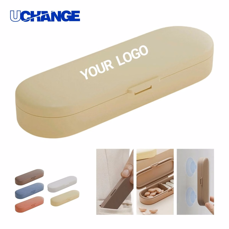 Mini Pill Box Organizer with Magnetic Closure for Daily Use