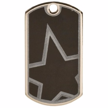 Blank Star Metal Dog Tag