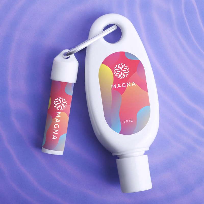 Sunscreen & Lip Moisturizer Carabiner Set