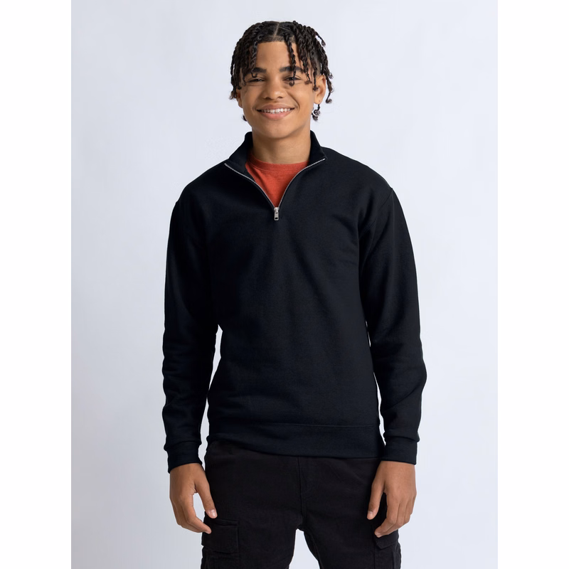 NuBlend® Youth Quarter-Zip Cadet Collar Sweatshirt
