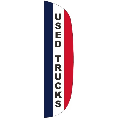 "USED TRUCKS" 3' x 15' Message Flutter Flag 1