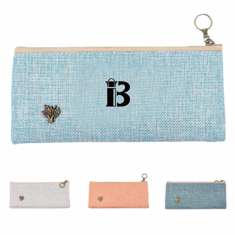 Classic Design Linen Pencil Case