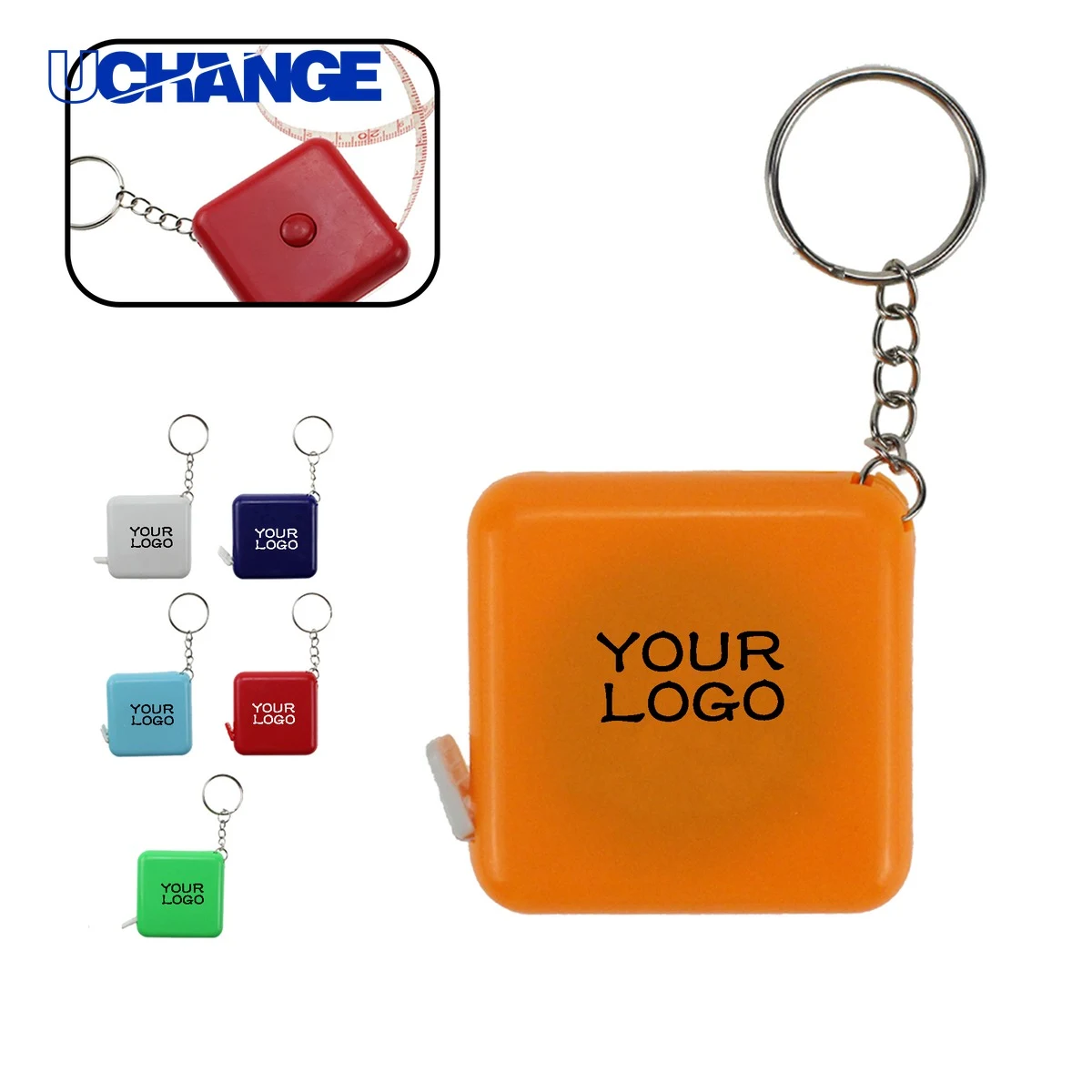 Mini Measuring Tape Keychain with Hook 1