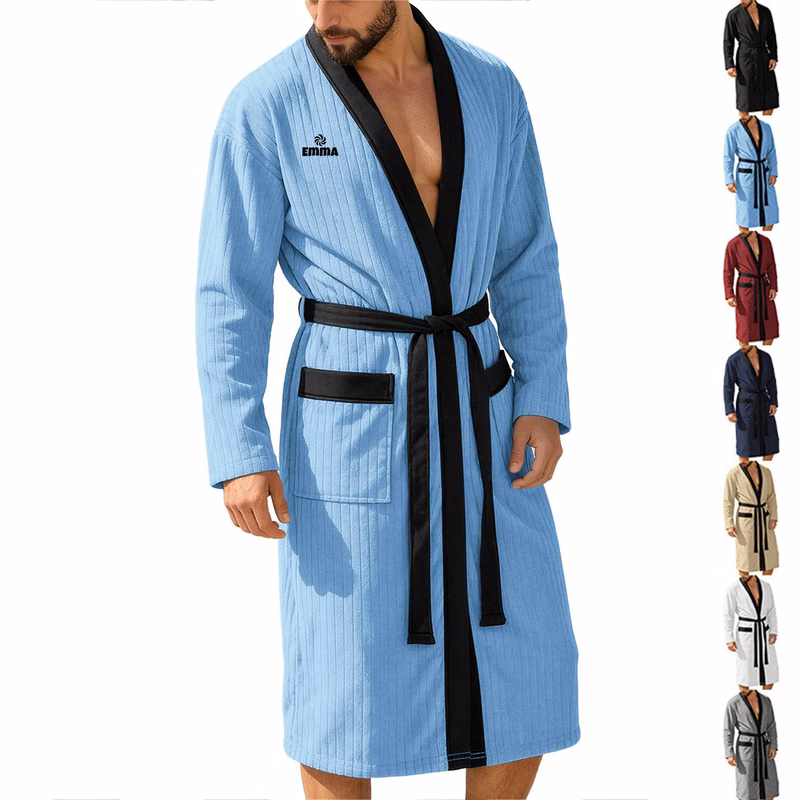 Men's Long Robe with Belt