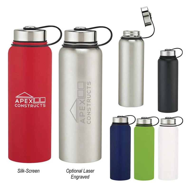 40 Oz. Stainless Steel Bottle, custom water bottle with logo imprint 1