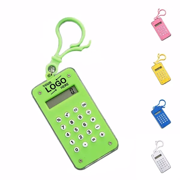 Custom Plastic Mini Calculator with Maze Puzzle — Corporate Desk Accessory