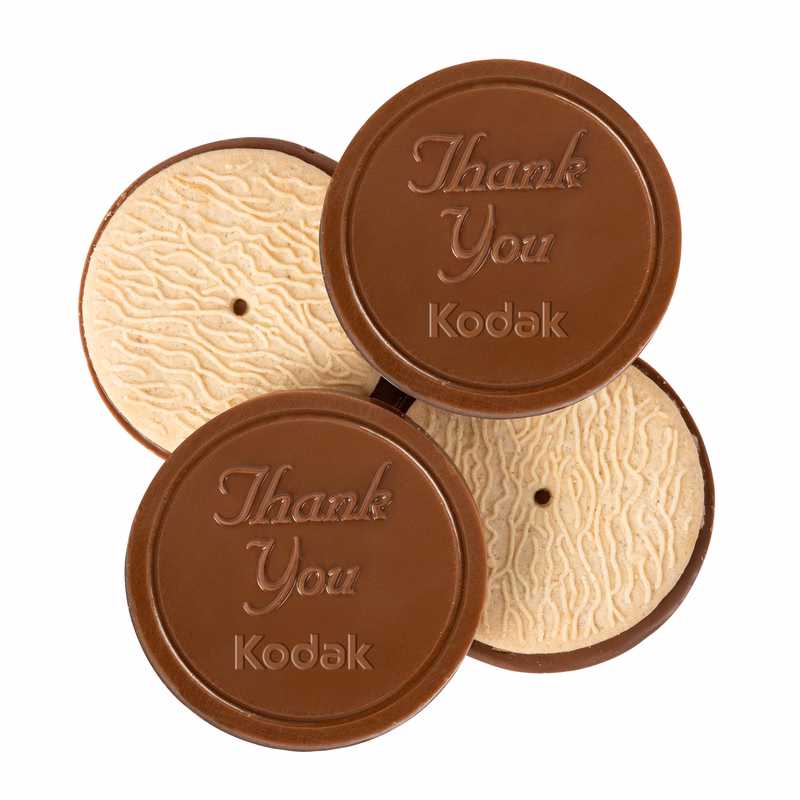 3/4 oz Custom Chocolate Round Cookie