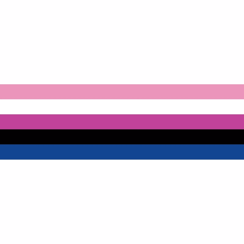 Gender Fluid Window Decals 3" x 10"