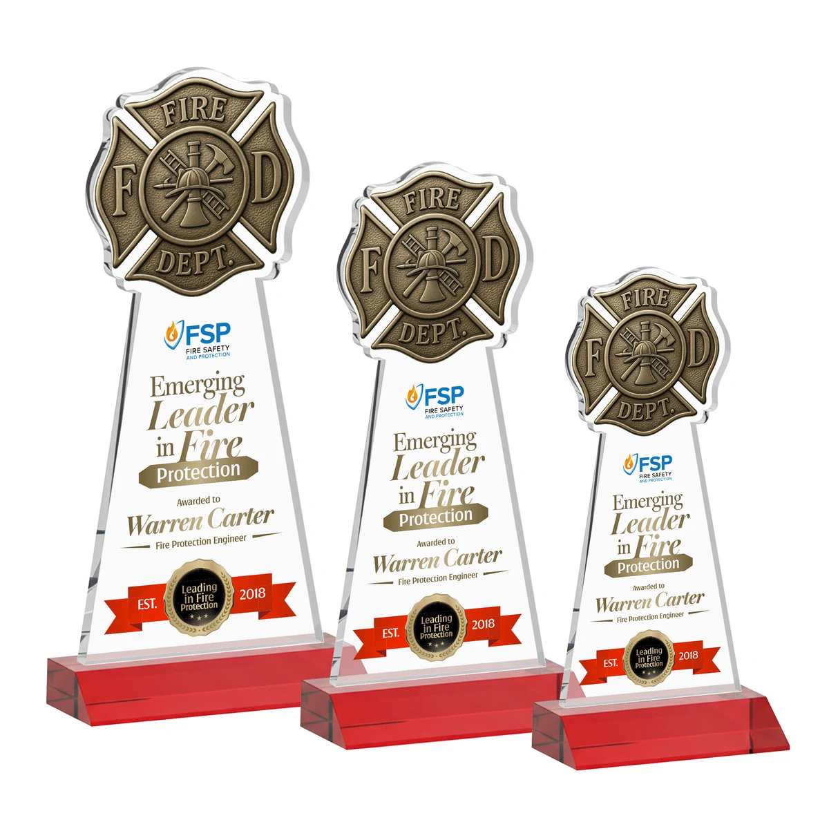 Fire Dept VividPrint™ Award - Red 1
