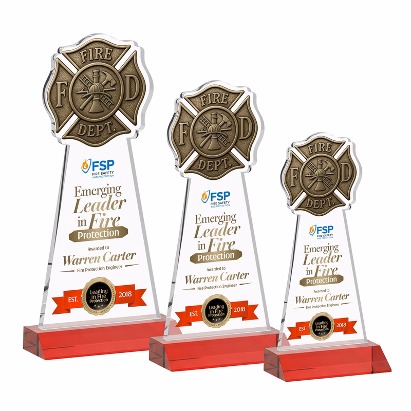 Fire Dept VividPrint™ Award - Red