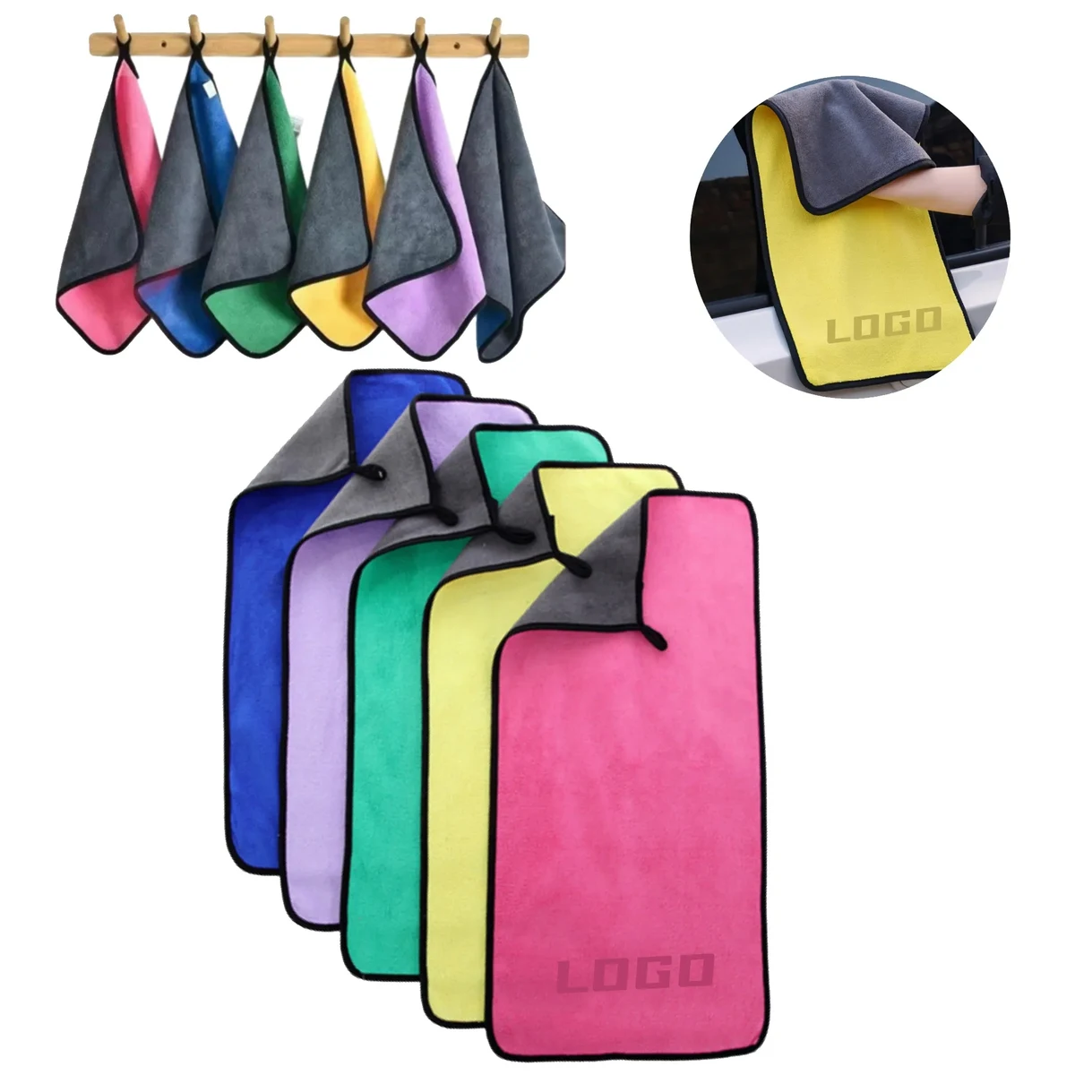 12"x24" Microfiber Towel Cleaning Rag Bathroom Kitchen 1