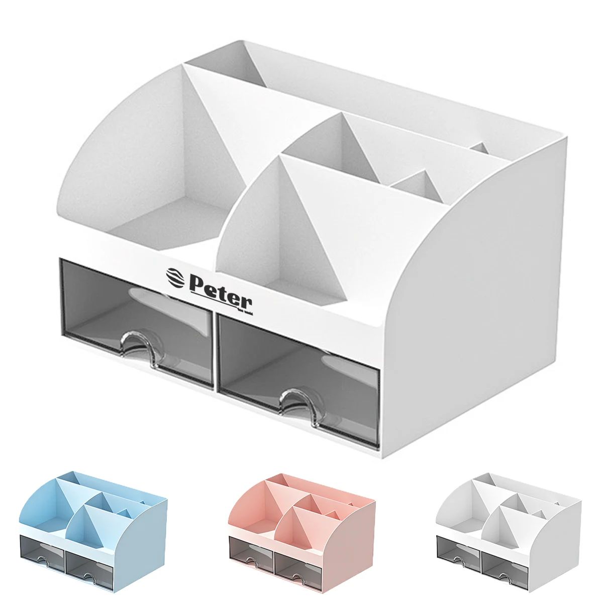 Desktop Organizer with Drawers and Pen Holder 1