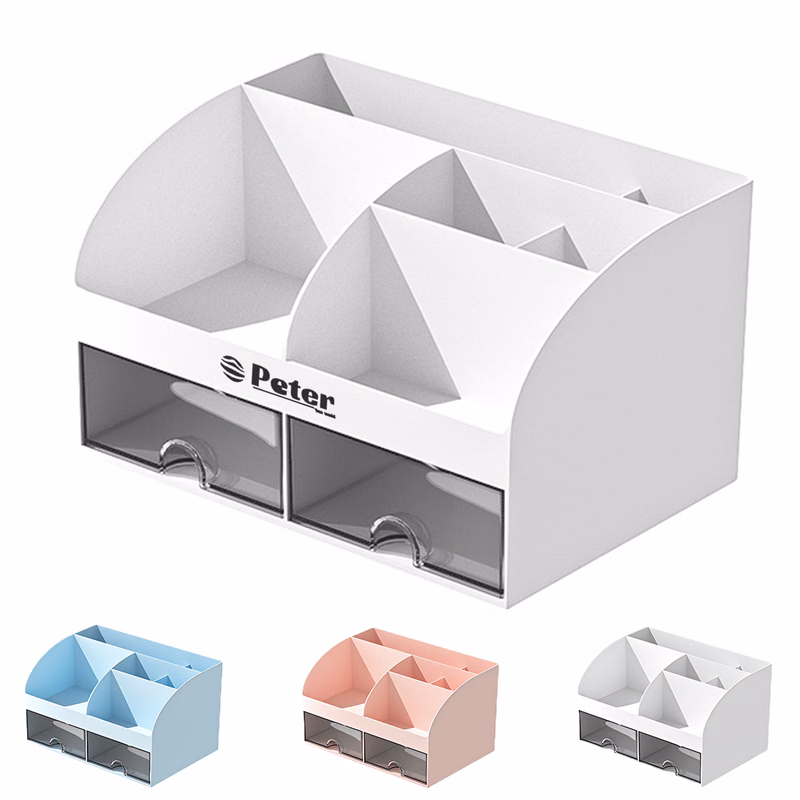 Desktop Organizer with Drawers and Pen Holder