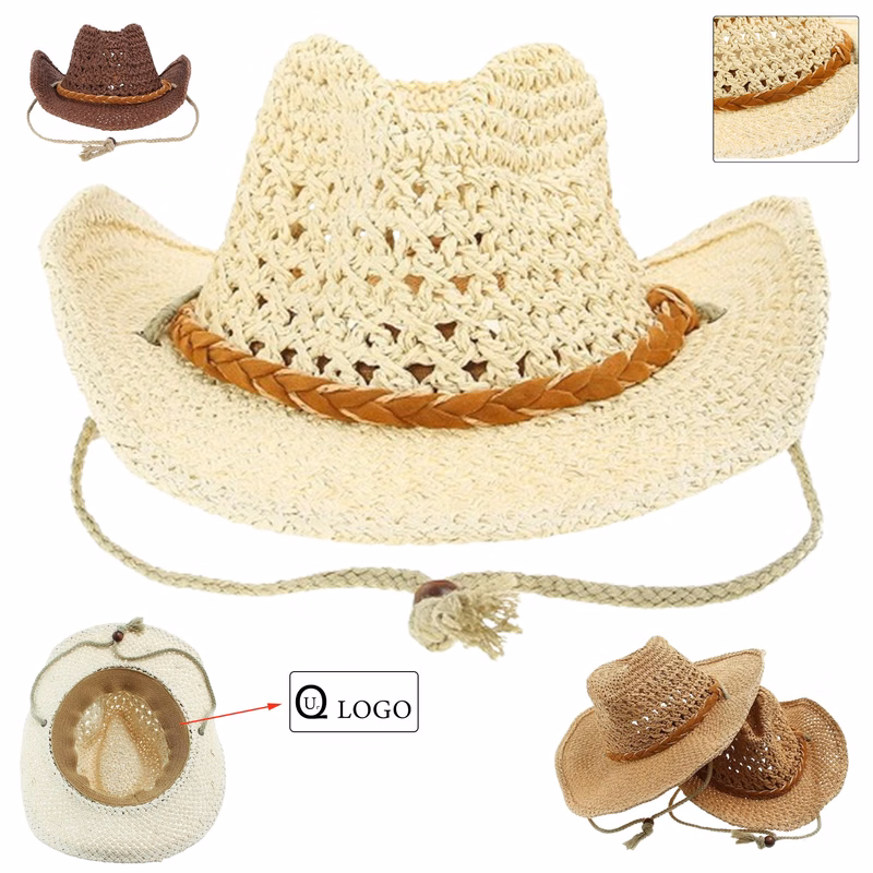 Unisex Travel Western Cowboy Straw Hat