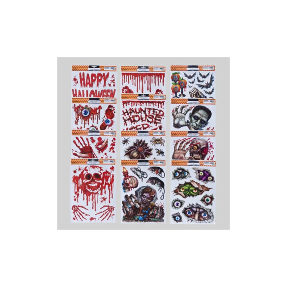 Halloween Window Clings - Horror Themes 1