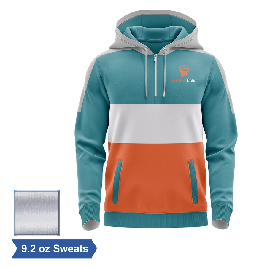 Unisex & Kids' Sublimation UPF Performance Qtr-Zip Hoodie 1