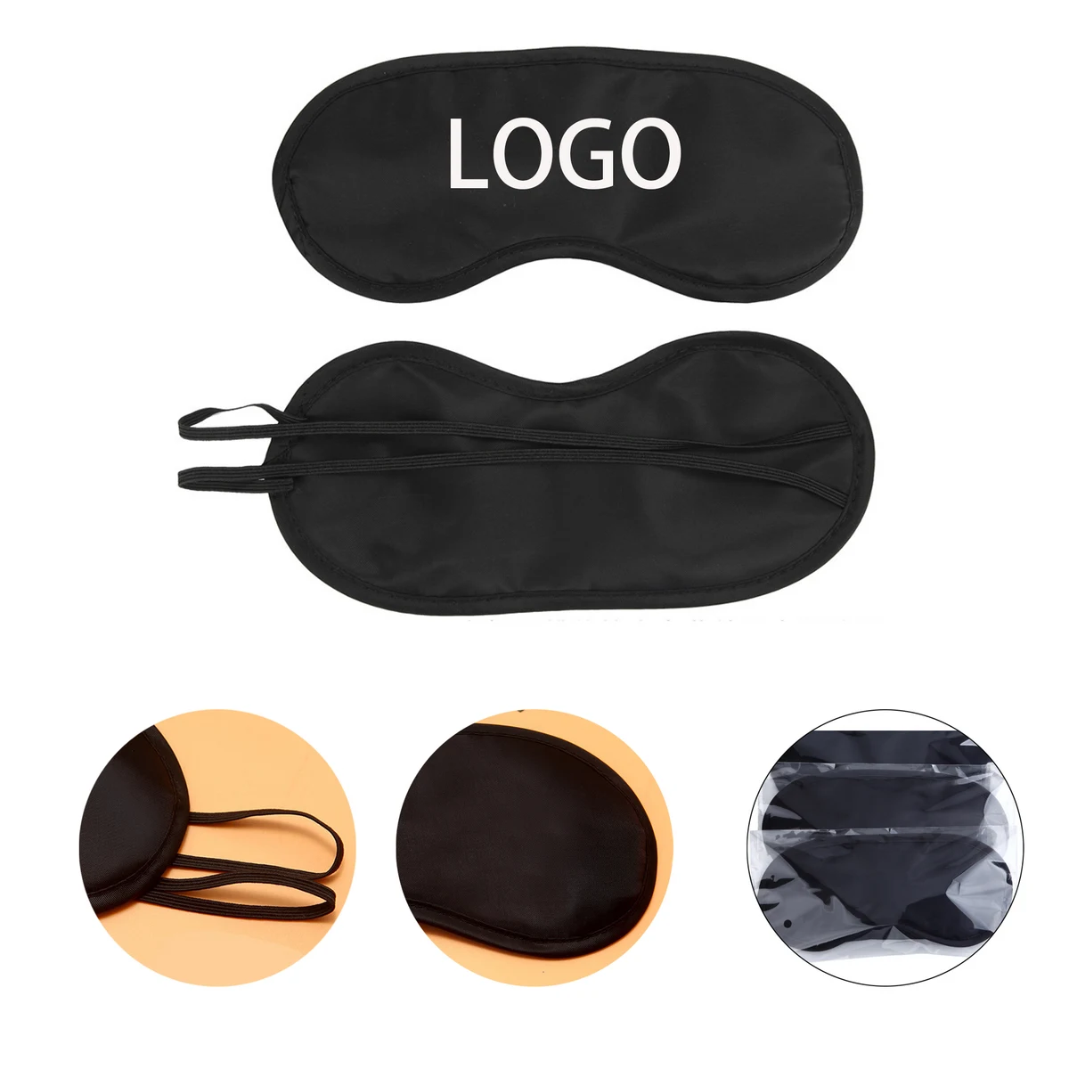 MOQ 20 Full Color Polyester Shade Sleep Eye Mask 1
