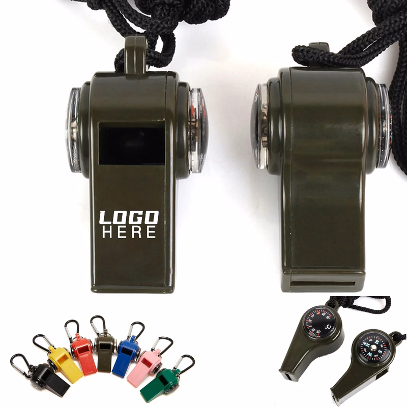 3-in-1 Survival Whistle Compass Thermometer MOQ100pcs