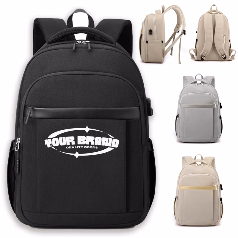 Laptop Backpack Large Capacity Daypack W/ USB Charging Port