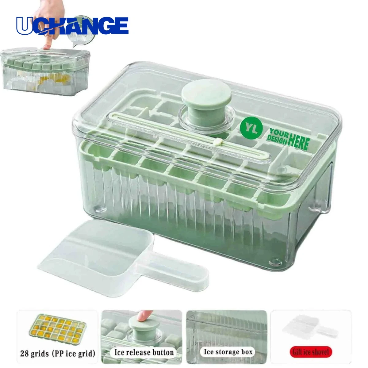 Ice Grids Cube Mold Tray (28 Grids) 1