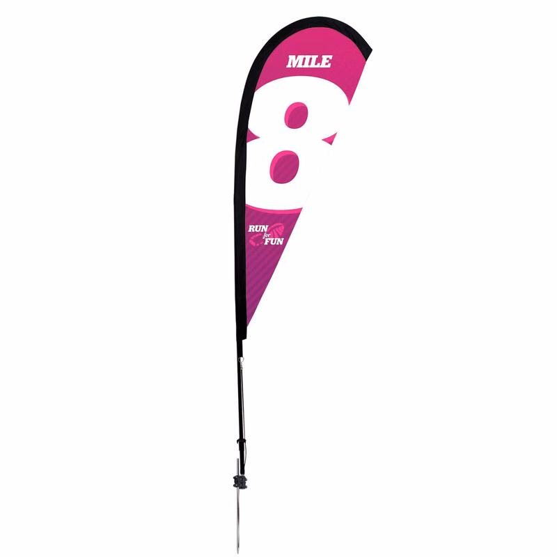 6' Premium Teardrop Sail Sign Kit (Single-Sided with Ground Spike)