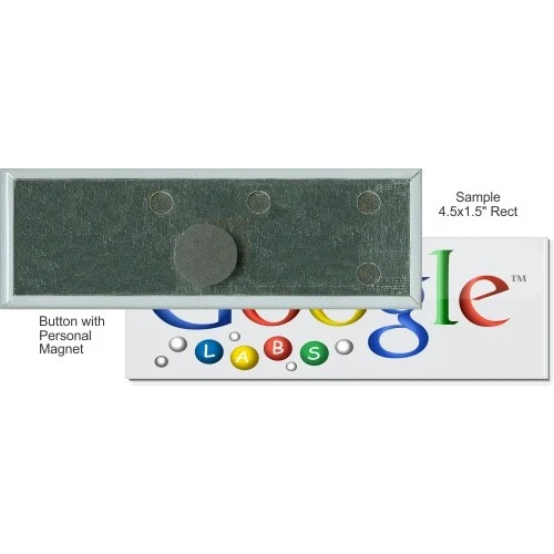Personal Magnet 4 1/2 Inch X 1 1/2 Inch Rectangular Button 1