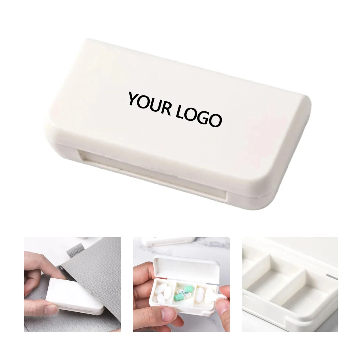 Portable Pill Organizer with Fresh Patterned Design 1
