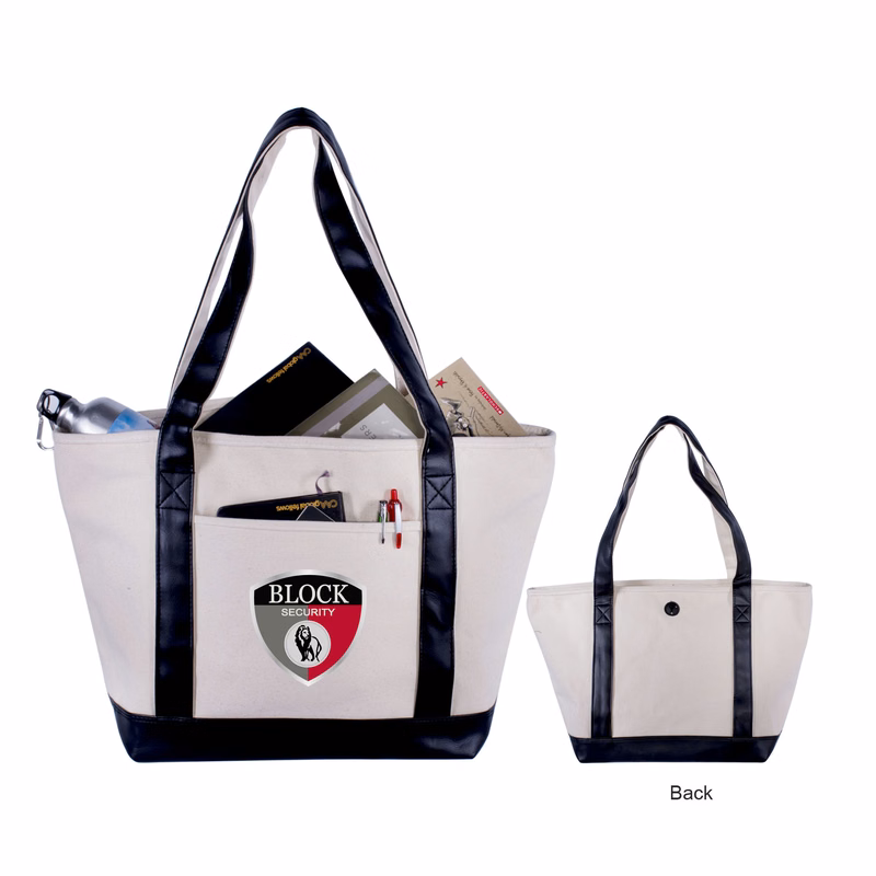 23 oz. Cotton Canvas Boat Style Tote Bag