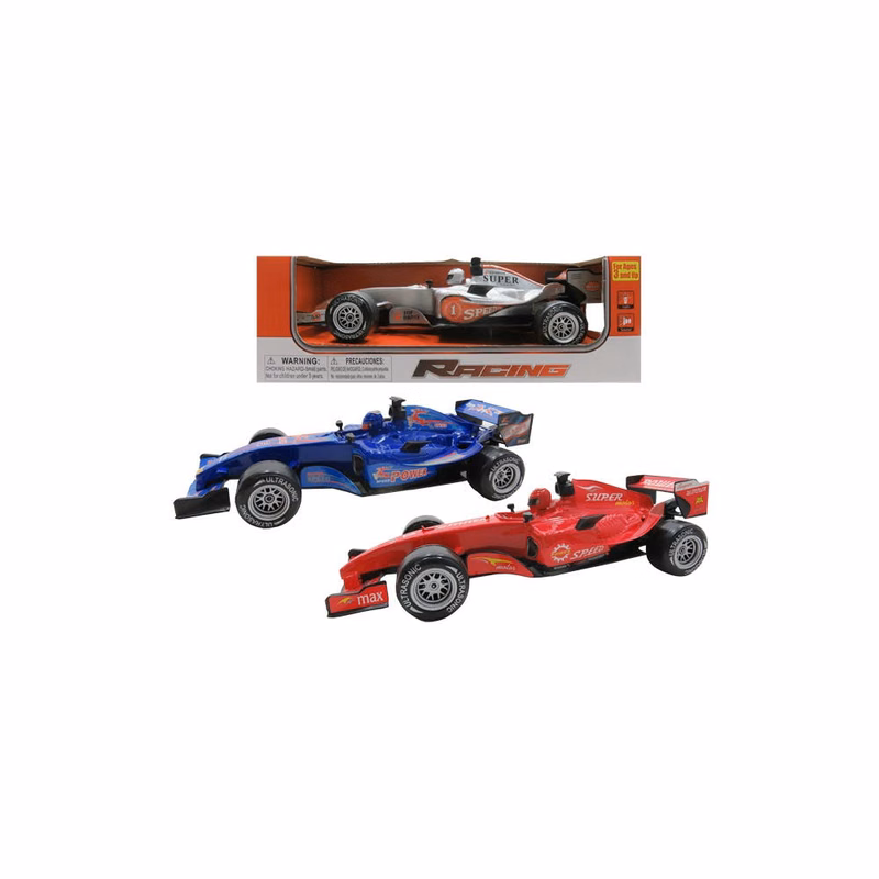 Friction Powered Racing Cars - 10" Assorted Colors