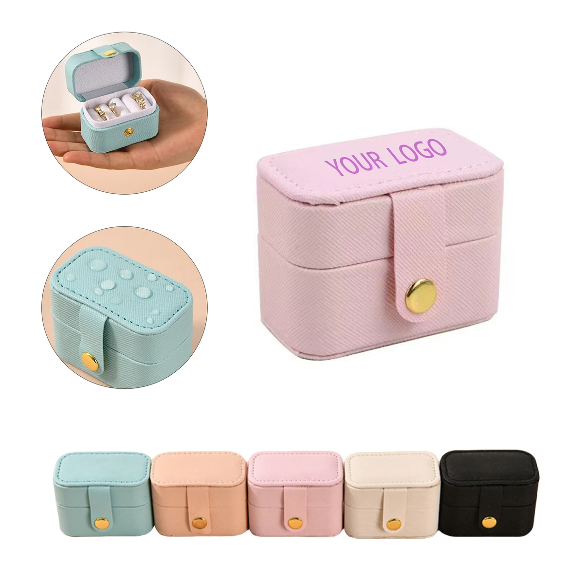 MOQ:20pcs Portable Leather Jewelry Case 1