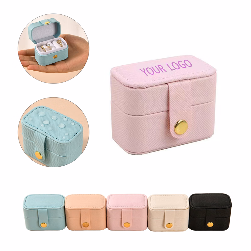 MOQ:20pcs Portable Leather Jewelry Case