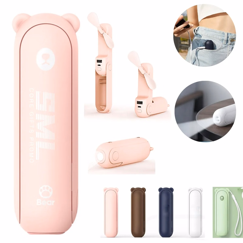 Portable Battery Operated Handheld Fan with Power Bank