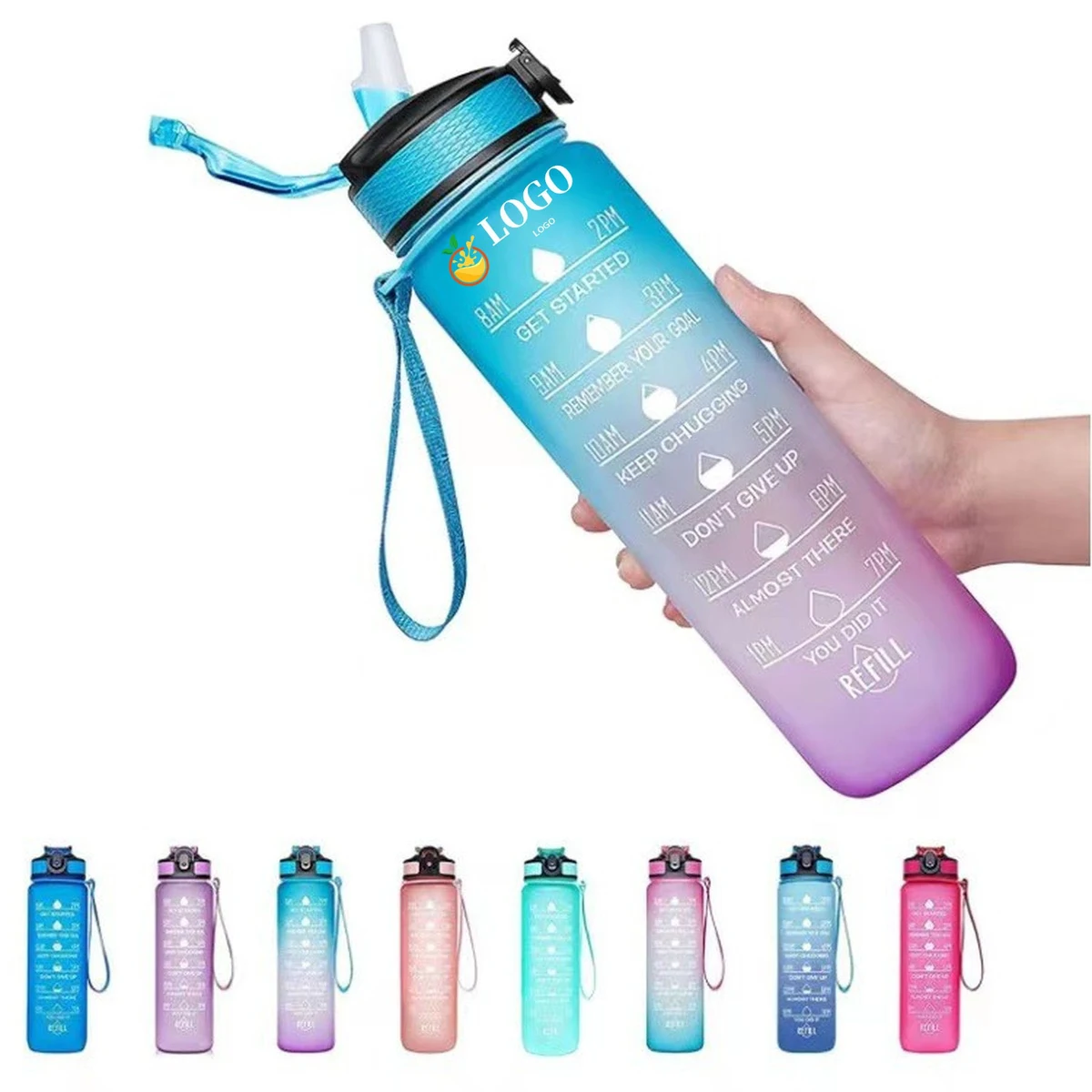 32Oz Motivational Fitness Leak-Proof Sports Water Bottle 1