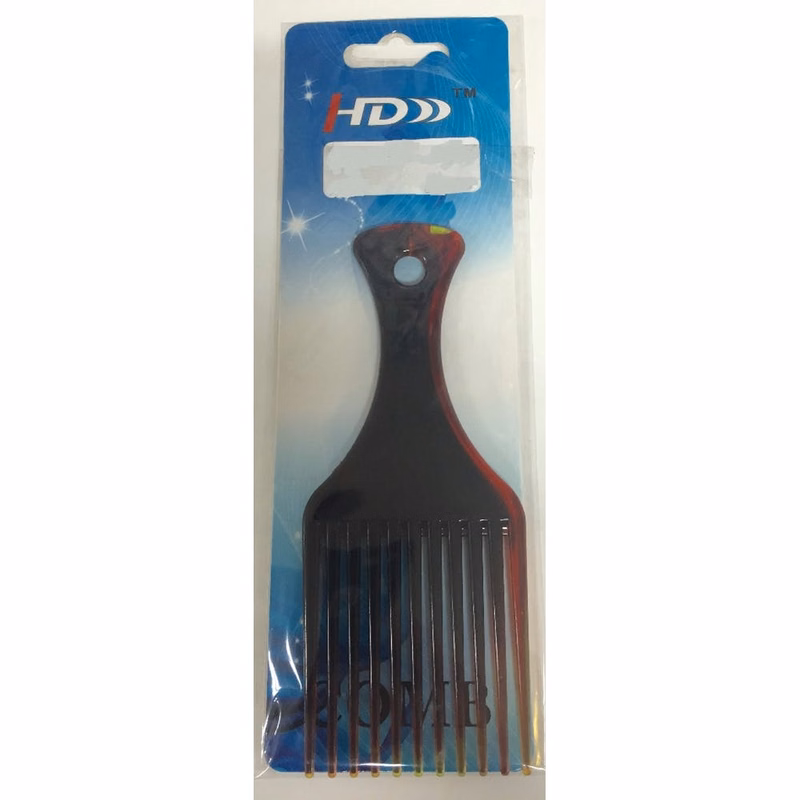 Hair Picks - Black Plastic 2 Pack
