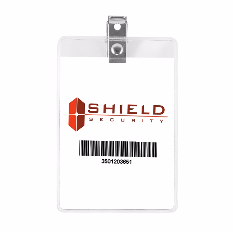 "HILLIARD H" Clear Badge Holder Fits 2-1/2" X 3 3/4" Insert