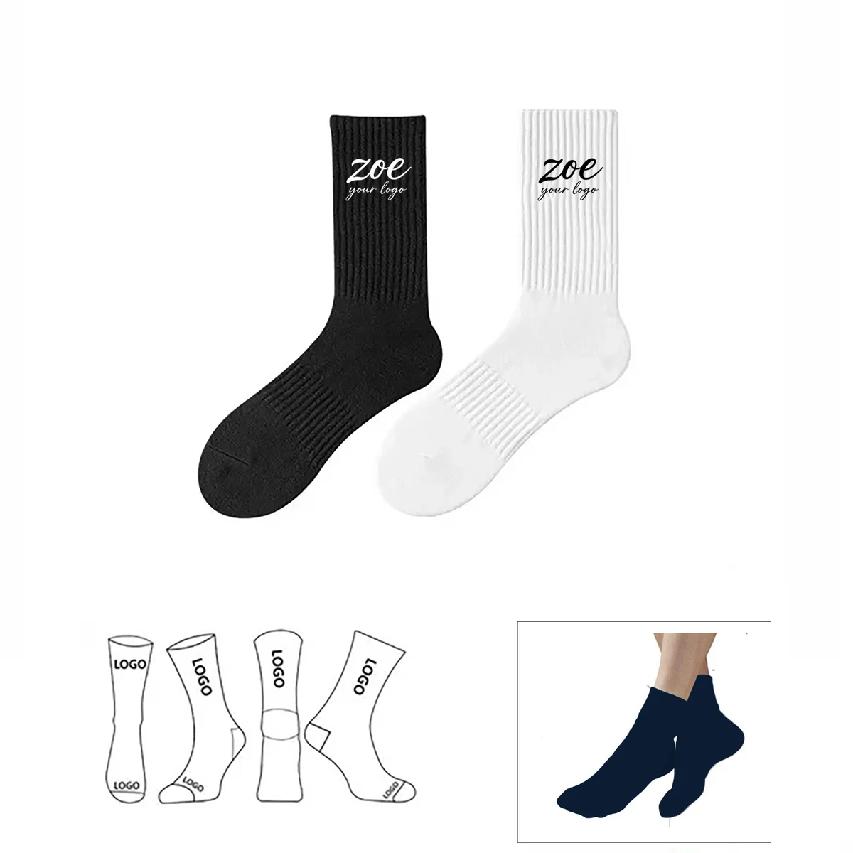 Customized Sports Cotton Socks 1