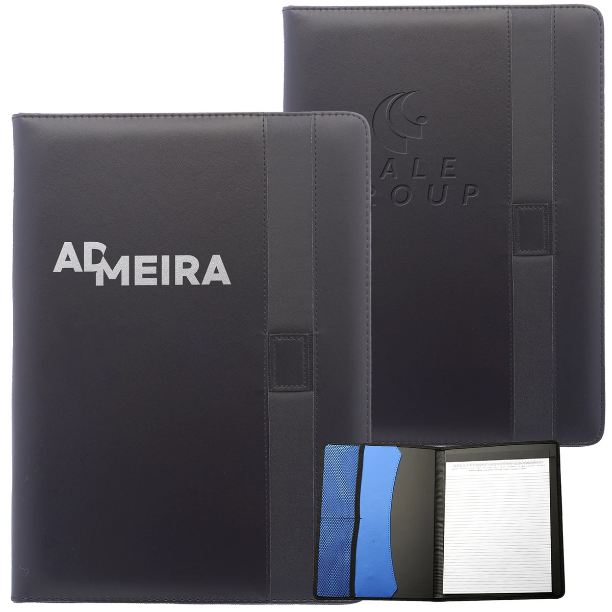 Leather Portfolio with Color Block strap and pen loop 1